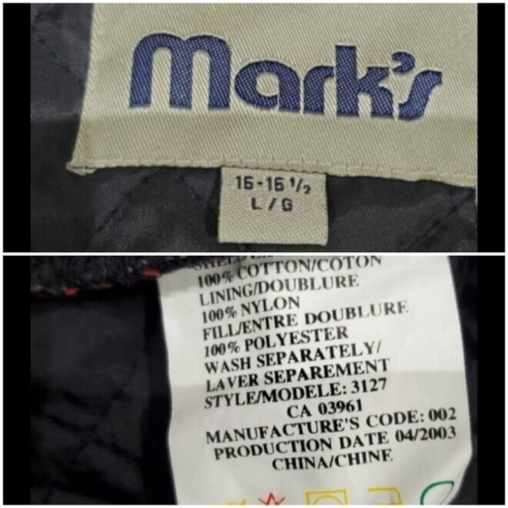 MARK'S Thick Cozy Red Quilted Shirt Jacket - Picture 12 of 14